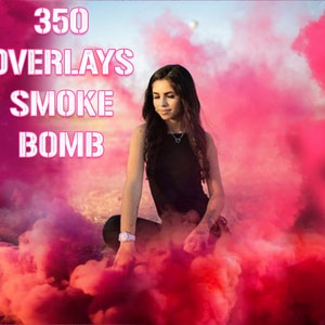 350 Smoke Bomb Overlays, Colorful Smoke, PNG file, Photography Overlay, Photoshop Overlays, Gender Reveal Smoke, Colored fog, digital smoke