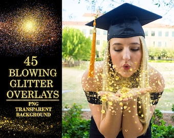 45 Blowing Glitter Photoshop Overlays, Confetti Photoshop overlays, photoshop overlay, Gold glitter overlay, glitter photoshop, PNG Files