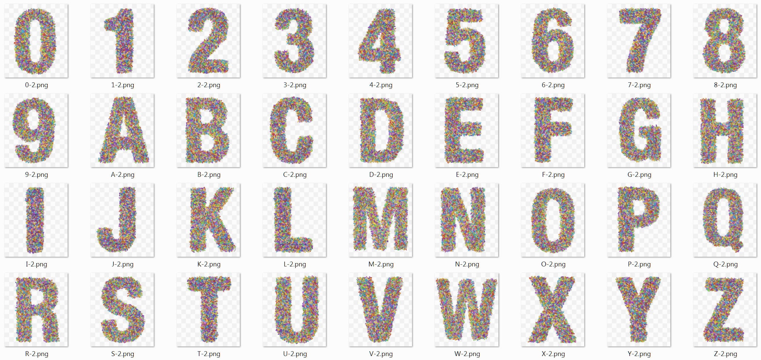 2 Confetti ALPHABET Confetti Photo Overlays Confetti | Etsy