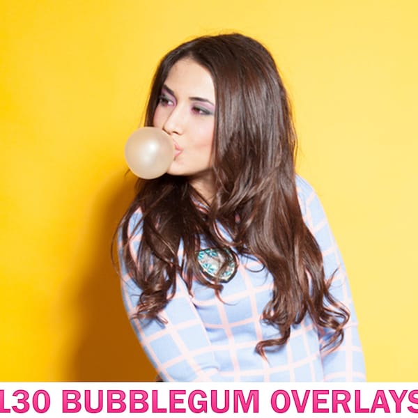 130 Blasen Bubble Gum, Photoshop-Overlays, PNG-Dateien, Foto-Overlays, Photoshop-Overlay, digitale Blasen, Bubblegum Clipart, Fotografie