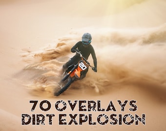 70 Dirt Explosion Photo Overlays, Sports, Motorcycle Floating Dry Mud Splash,  Dunes Dust, Sand