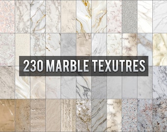 230 textures de pierre de marbre, granit de luxe, motifs de travertin, sol brillant, arrière-plans fluides en marbre