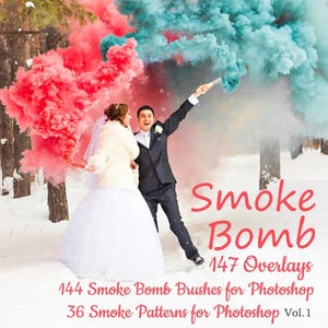 147 Smoke Bomb Overlays, Smoke Bomb, Colorful Smoke, PNG file, Photography Overlay, Photoshop Overlay, Gender Reveal Smoke, Smoke Brushes