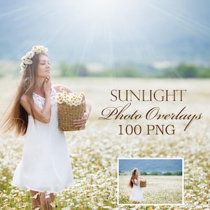 100 Natural Sun Light Photo Overlays, Sunbeams Light Rays, Sunlight photoshop, Sun Lens Flare overlays, Digital overlays, Sun beams, PNG