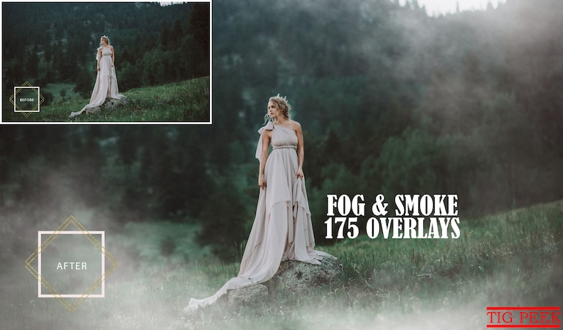 175 Fog & Smoke Overlays, Fog Photoshop Overlays, Smoke Overlay, Fog Clipart, Realistic smoke, mistical smoke, mistic foggy, Clouds Effect image 1