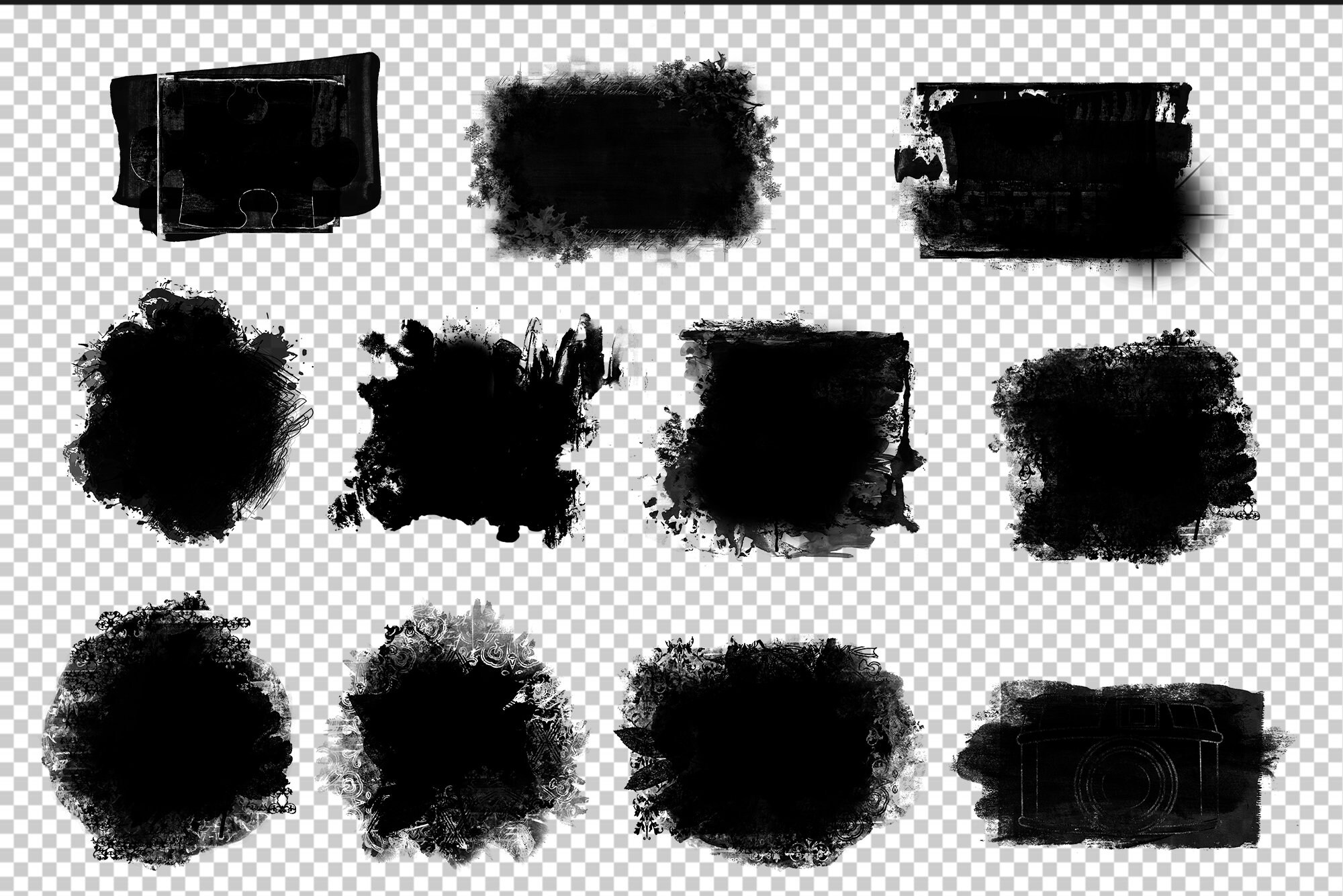 100 Painted mask frames photo frame overlay Etsy