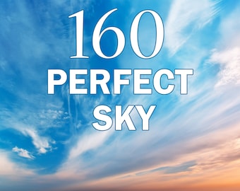 160 Himmel-Overlays, Sommer-Hintergrund, blauer Himmel, Wolken-Effekt, Sonnenuntergang-Himmel-Overlay, Digital-Bündel-Sonnenaufgang-Himmel, verträumter romantischer Pastell-Himmel