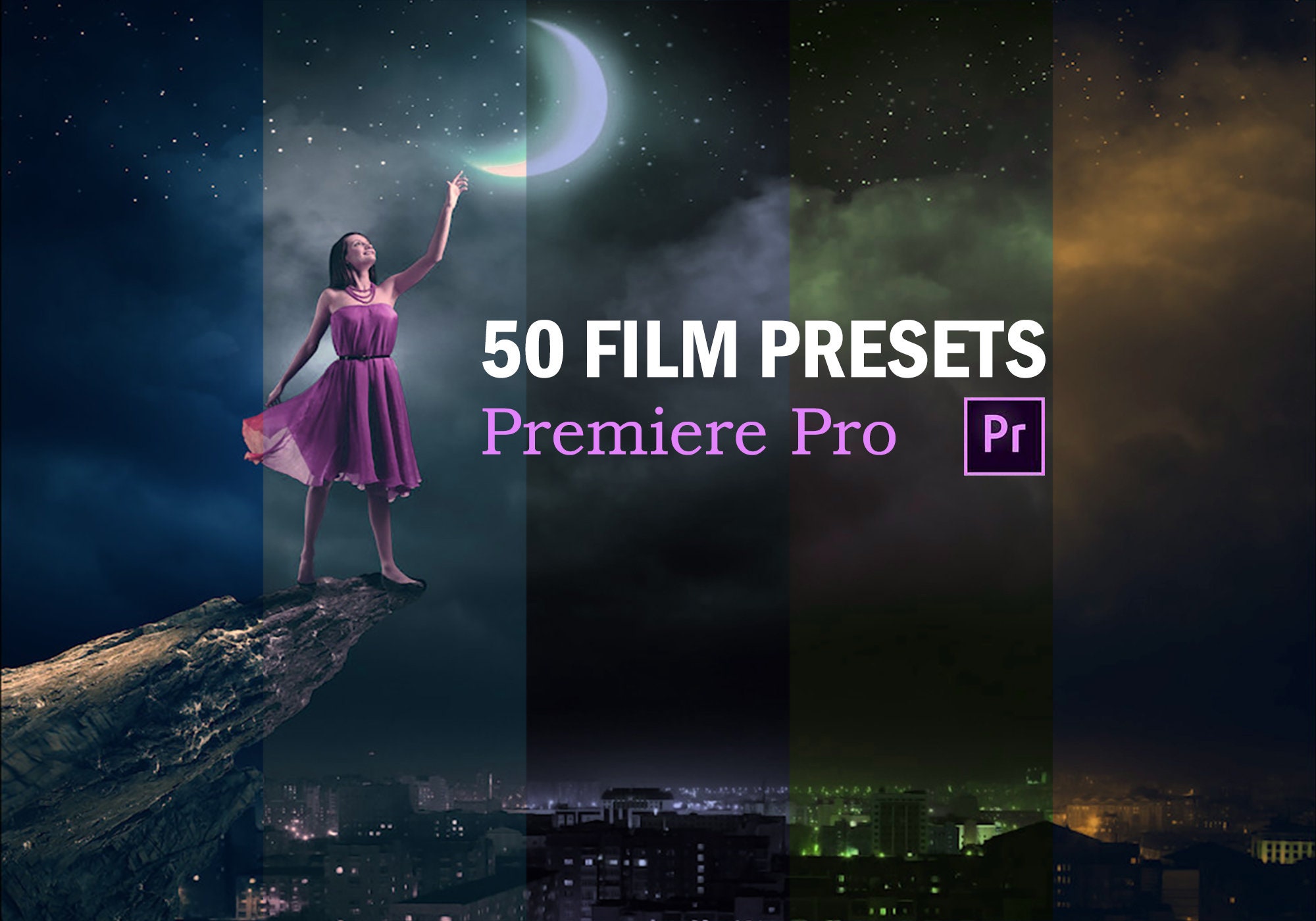 50 Cinematic Presets Adobe Premiere Pro Color Presets for Etsy