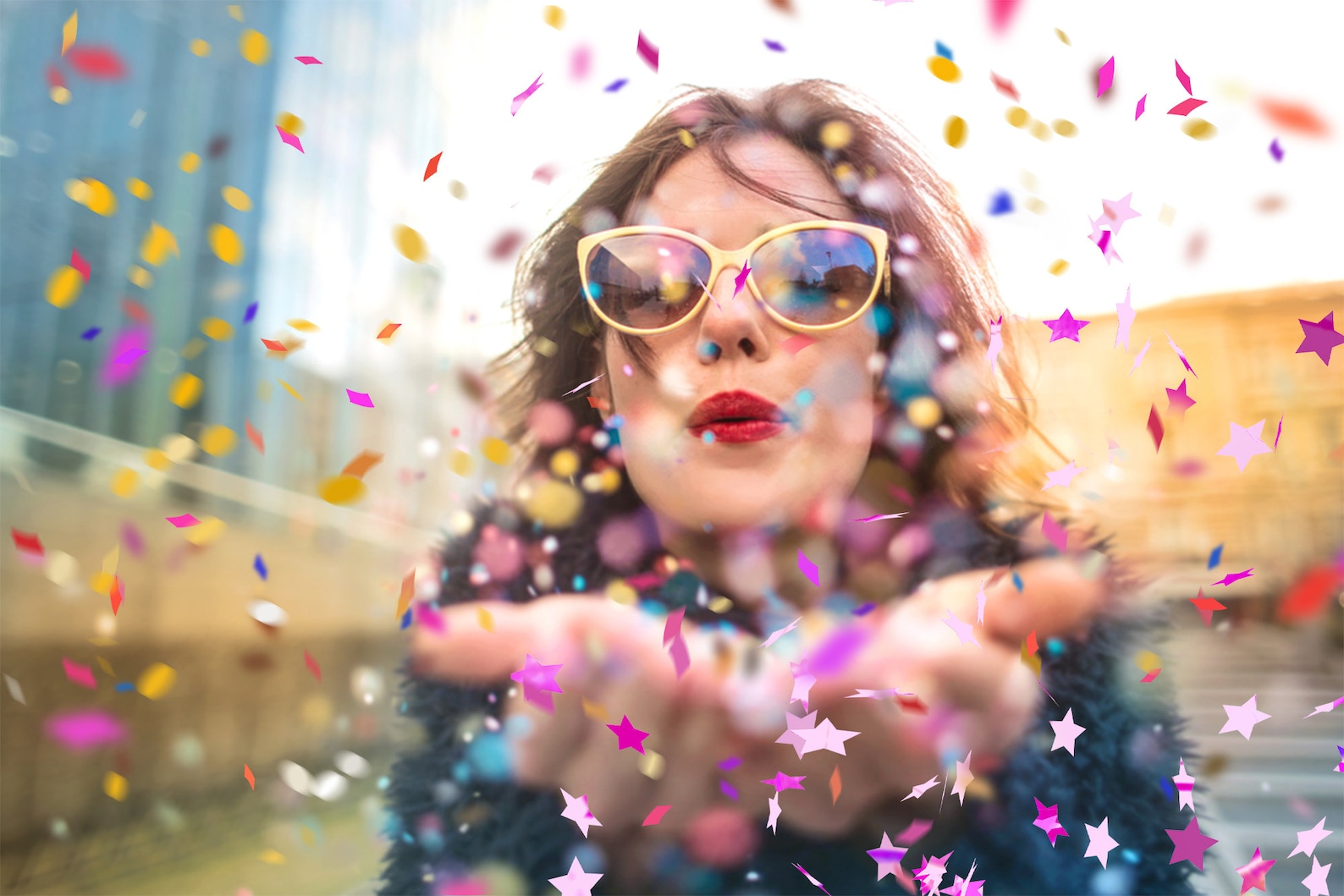 220 Blowing Confetti Overlays Realistic Falling Etsy