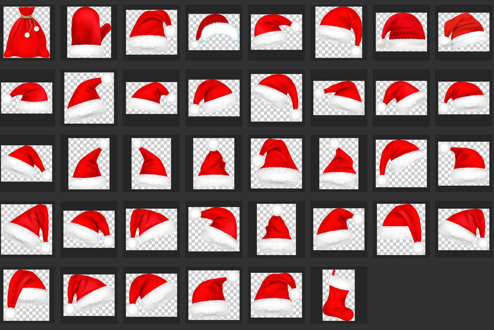 35 Christmas Hats Photoshop Overlay Christmas Overlays - Etsy