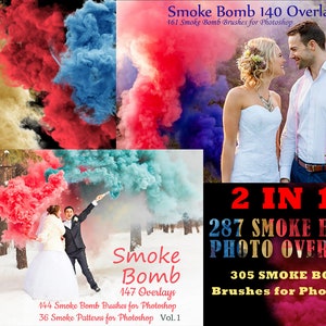 287 Smoke Bomb Overlays, Smoke Bomb, Colorful Smoke, PNG file, Photography Overlay, Photoshop Overlay, Gender Reveal Smoke, Smoke Brushes