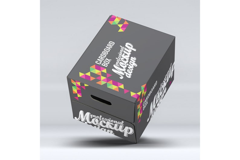 Download Cardboard Box Mock-Up 3D box mockup boxes branding | Etsy