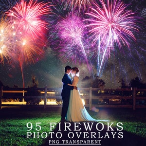 95 Realistische Feuerwerk Overlays, Hochzeitsfeuerwerk, Urlaub Himmel Show Overlay, Feuerwerk Clipart, Photoshop Photo Overlays, Feuerwerk Wunderkerzen