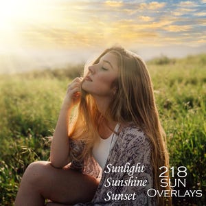 218 Natural Sunlight Photoshop overlays, Sun light Lens Flare Overlays, Sunbeams overlay, Extra Light Rays, Sunset light, Natural Sun Effect