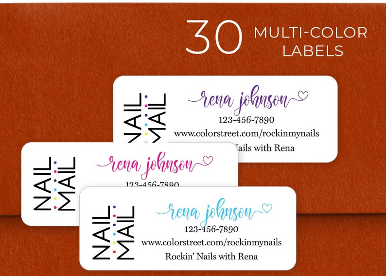 30 Multi Color Street Address Labels Catalogue Catalog Labels Etsy