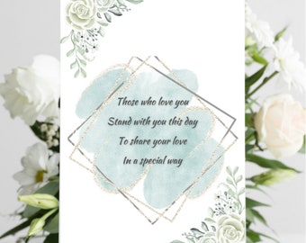 Those Who Love You Stand With You This Day | Wedding Greeting Card Happy Couple | Wedding Marriage | Congratulations Card for Newlyweds