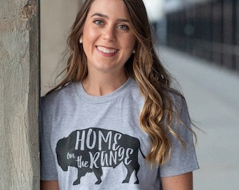 Home on the Range Country Buffalo Bison Shirt