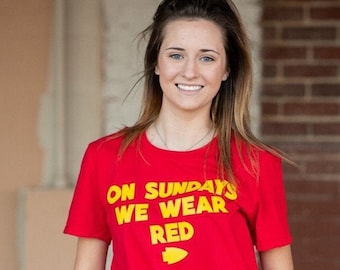 Camisa de domingo rojo de los Chiefs de Kansas City