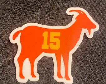 Pegatina de cabra de Patrick Mahomes de los Kansas City Chiefs