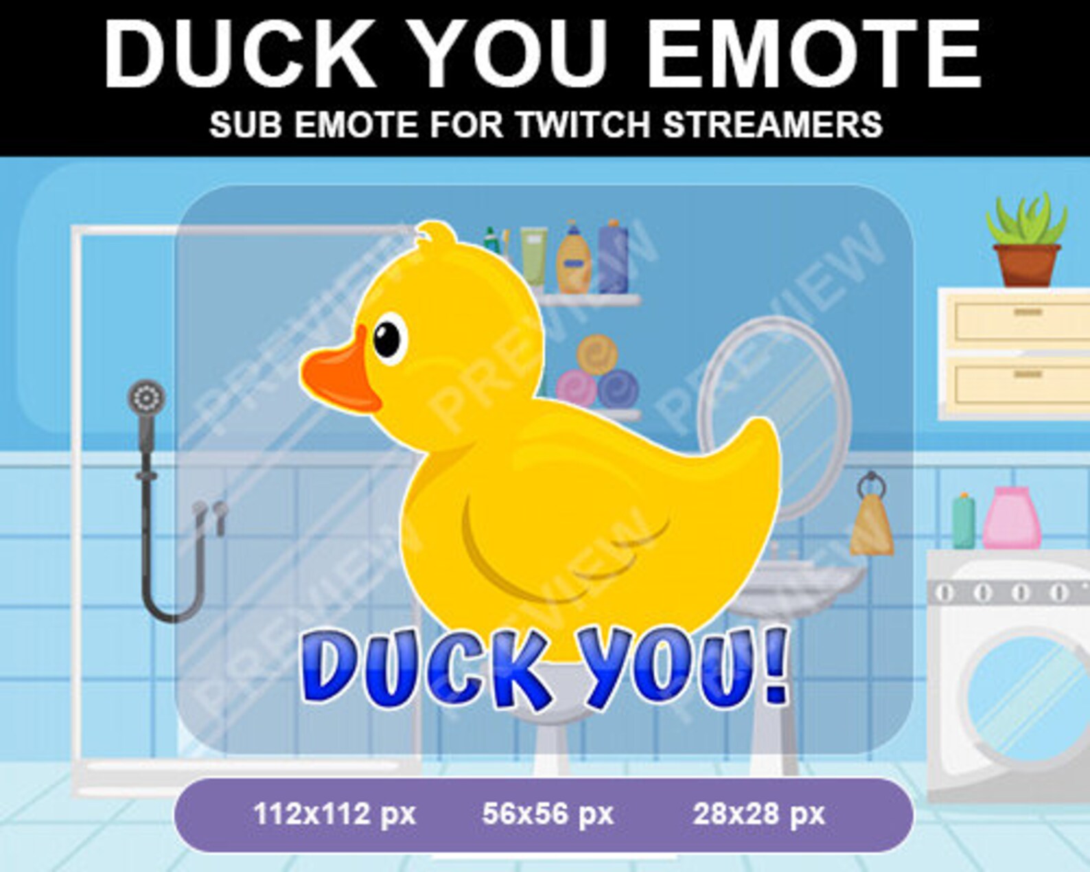 Duck You Twitch Sub Emote Twitch Subscribers Emote Funny Etsy