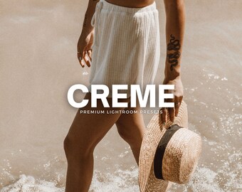 Creme Lightroom Presets | Natural Beige Presets | Bright Warm Photo Filters | Creamy Tan Skin Presets | Mobile + Desktop