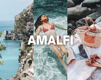 10 Amalfi Lightroom Presets | Bright Summer Influencer Presets | Instagram Filters For Bloggers | Mobile + Desktop