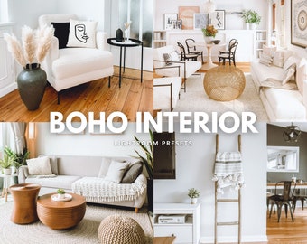 Boho Interior Lightroom Presets | Warm Bohemian Home Photo Filters | Bright Blogger Aesthetic Presets For Instagram | Mobile + Desktop