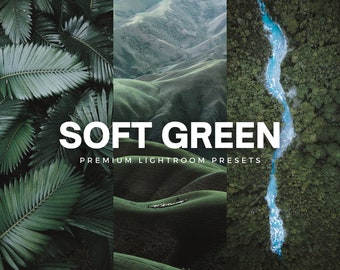 Soft Green Lightroom Presets | Neutral Tone Photo Filters | Clean Cinematic Instagram Presets | Mobile + Desktop
