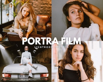Portra Film Lightroom Presets | Vintage Warm Film Presets | Grainy Film Photo Filters For Instagram | Mobile + Desktop