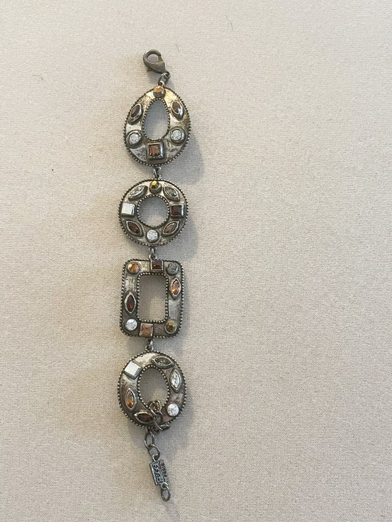 Vintage Poggi Antiqued Silver Bracelet