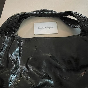 Ferragamo Patented Oversized Leather Handbag