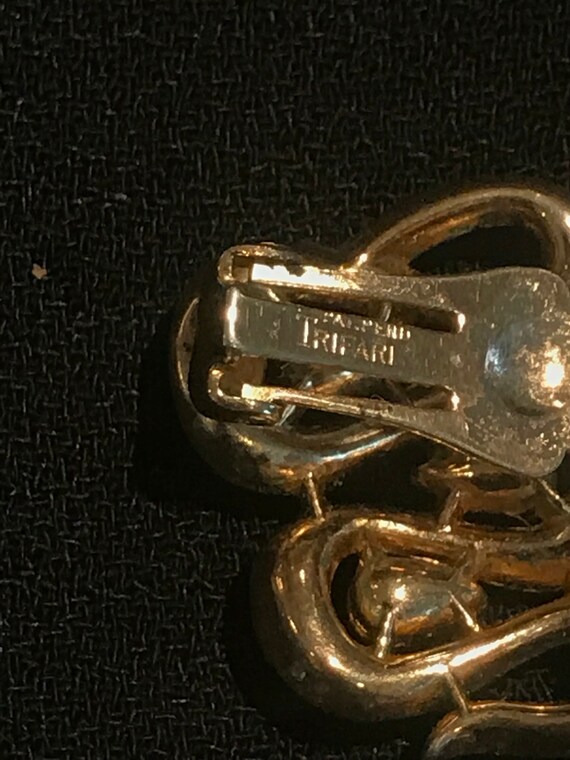 Vintage Trifari Gold Rhinestone Necklace & Earrin… - image 7