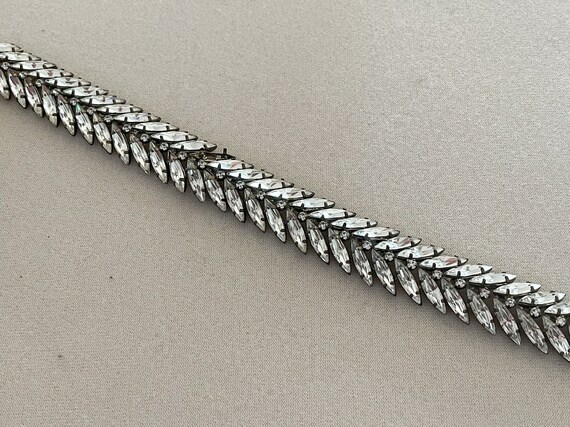 Vintage Marquise Rhinestone Necklace View 3