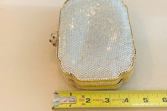 【保管袋付き】JUDITH LEIBER ベルト　ゴールド　ストーン　希少 Judith Leiber Rhinestone Encrusted Evening Bag With Shoulder