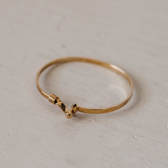 Vintage 90s Gold Tone Heart Bracelet Duo - image 3