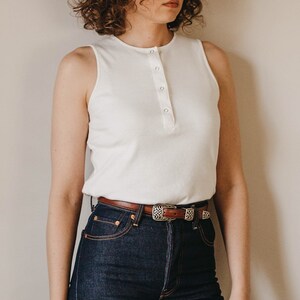 Vintage 80s/90s White Minimalist Sleeveless Top