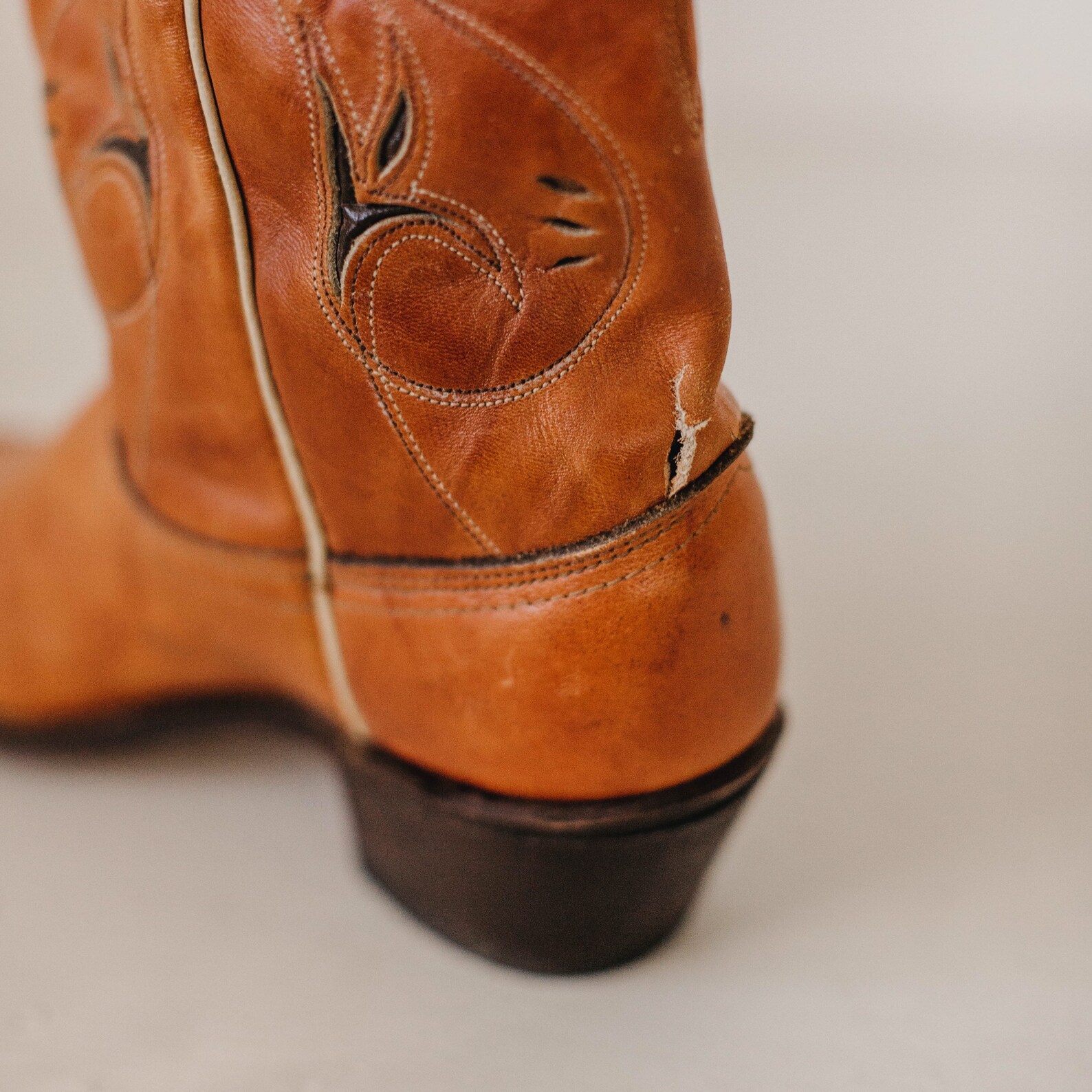 tan boots with small heel