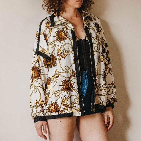 Vintage 80s Sun Print Windbreaker - image 1