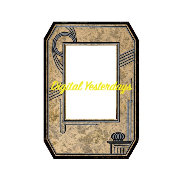 PRINTABLE Art Deco Arabian Nights Frame Digital Jpeg Color Photo Vintage Portraits Instant Download