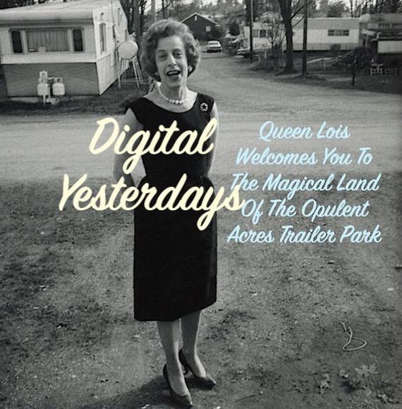 1960s Trailer Park Queen Lois Woman in Black Cocktail Dress in Trailer Park  Humor Black & White Digital Jpeg Vintage Photo Instant Download - Etsy