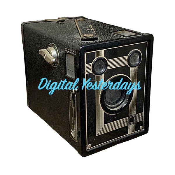 PRINTABLE 1920s Art Deco Agfa Box Camera Color Digital Jpeg Photo Vintage Portraits Instant Download Vintage Film Camera Clip Art