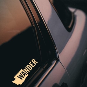 Washington state outline wander custom decal - wander car decal - wander water bottle decal - wander laptop decal