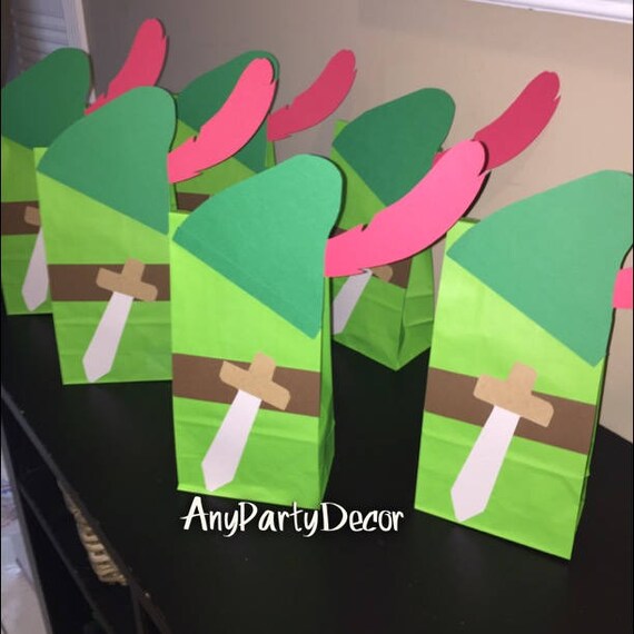 Peter Pan Birthday Party Favor Bags Peter Pan Baby Shower Etsy