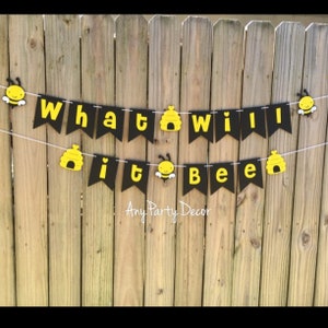 What Will it Bee - Gender Reveal Party - What Will it Bee Banner - Bee themed Baby Shower