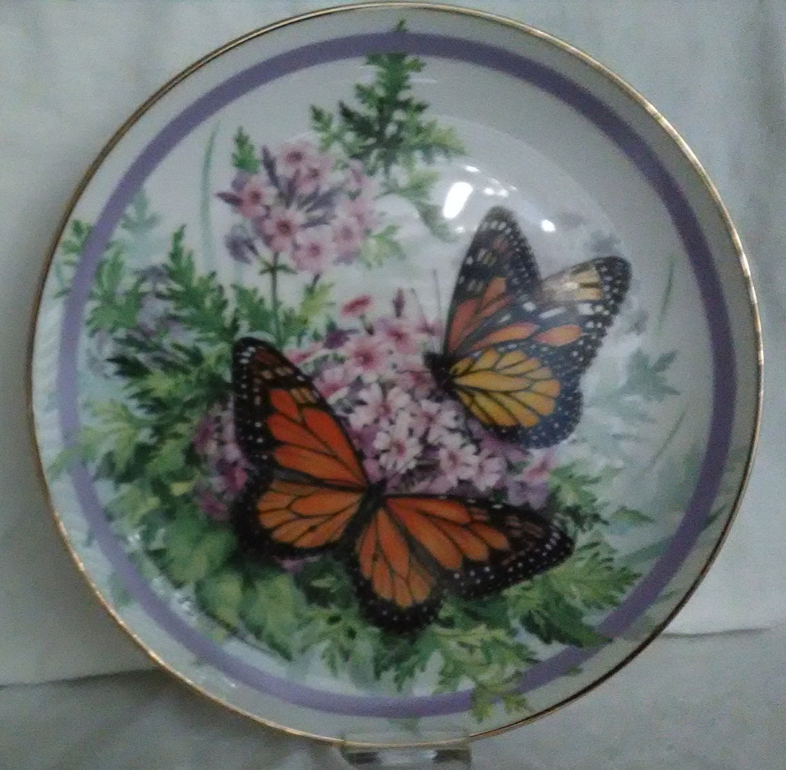 Butterfly Garden 1986 Collector Plate of Monarch Butterflies Etsy