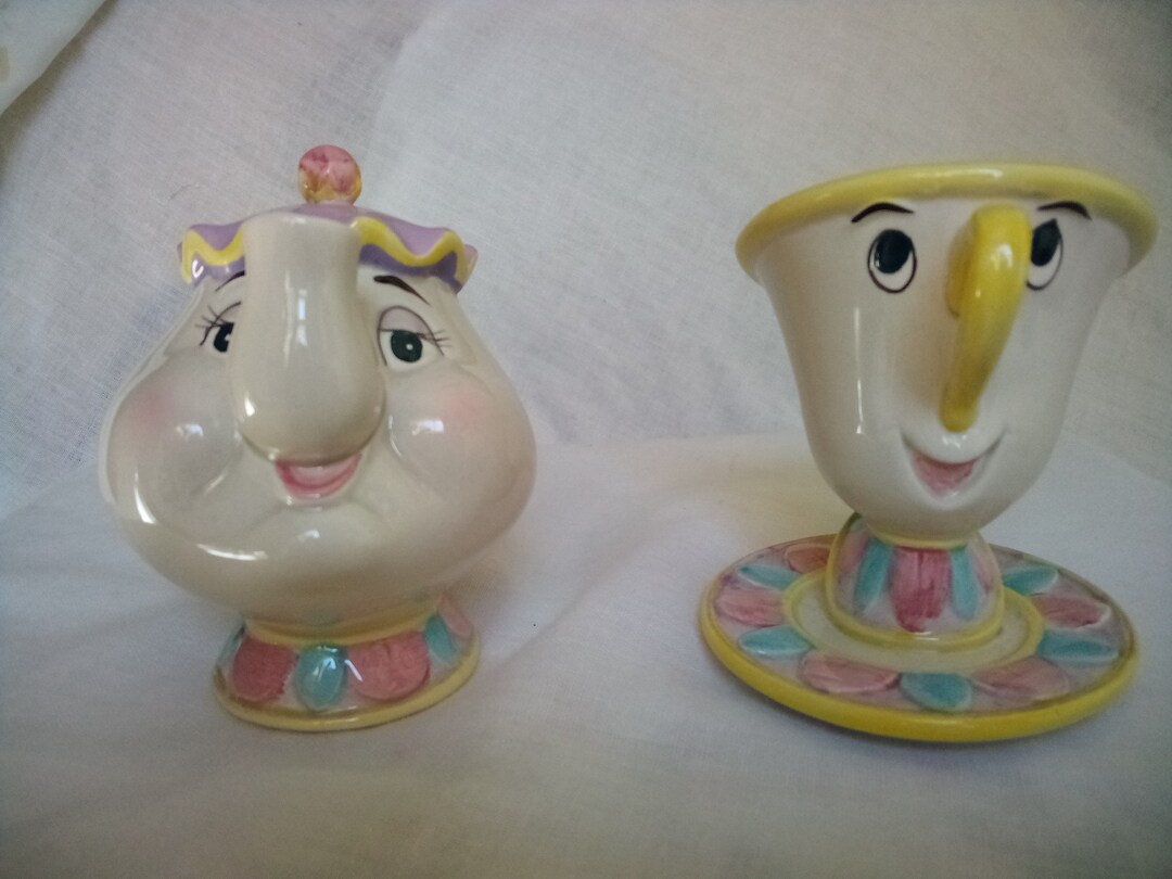 Disney Mrs Potts Teapot and Chip Teacup and Saucer Etsy
