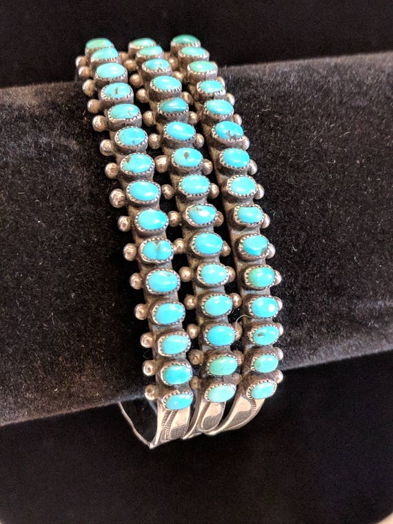 Native America Indian Jewelry Vintage Zuni Cuff Sterling Etsy