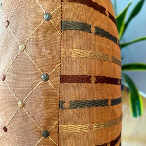 Reversible Stripe & Dot Brocade Pillow