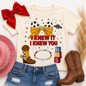 I Knew It I Knew You Shirt | TS5 Inspired Kids Tee | Cowgirl Bow Shirt | Western Friend in Me Tee | Toddler Youth Shirt