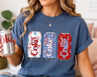 Diet Coke Shirt Blue, Coquette Bow Shirt, Diet Coke Lover Tee, Cute Graphic Tee, Comfort Colors Shirt, Girly Soda Shirt, Trendy Bow Tee